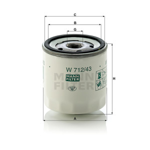 Фильтр масляный MANN-FILTER W 712/43